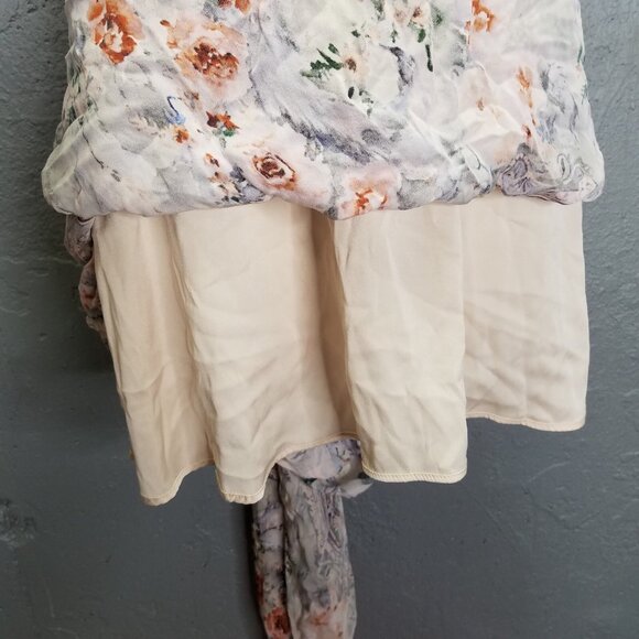 Haute Hippie Maxi Dress Women 2 Wished Upon Silk High Low Beaded Collar High Low - Picture 13 of 16